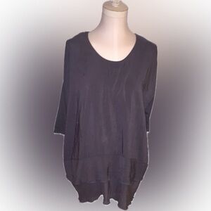 Monoreno Dark Gray Tunic top - S NWT